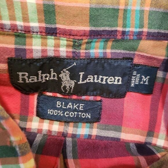 Ralph Lauren Blake Red Plaid Shirt sz M - Picture 5 of 6